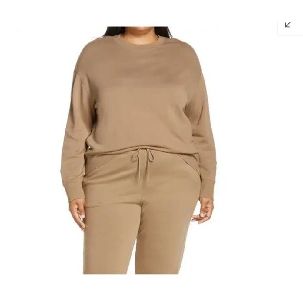 Vince Women’s Essential Relaxed Sweater Dark Wheat Size XXL NWT Minimalist